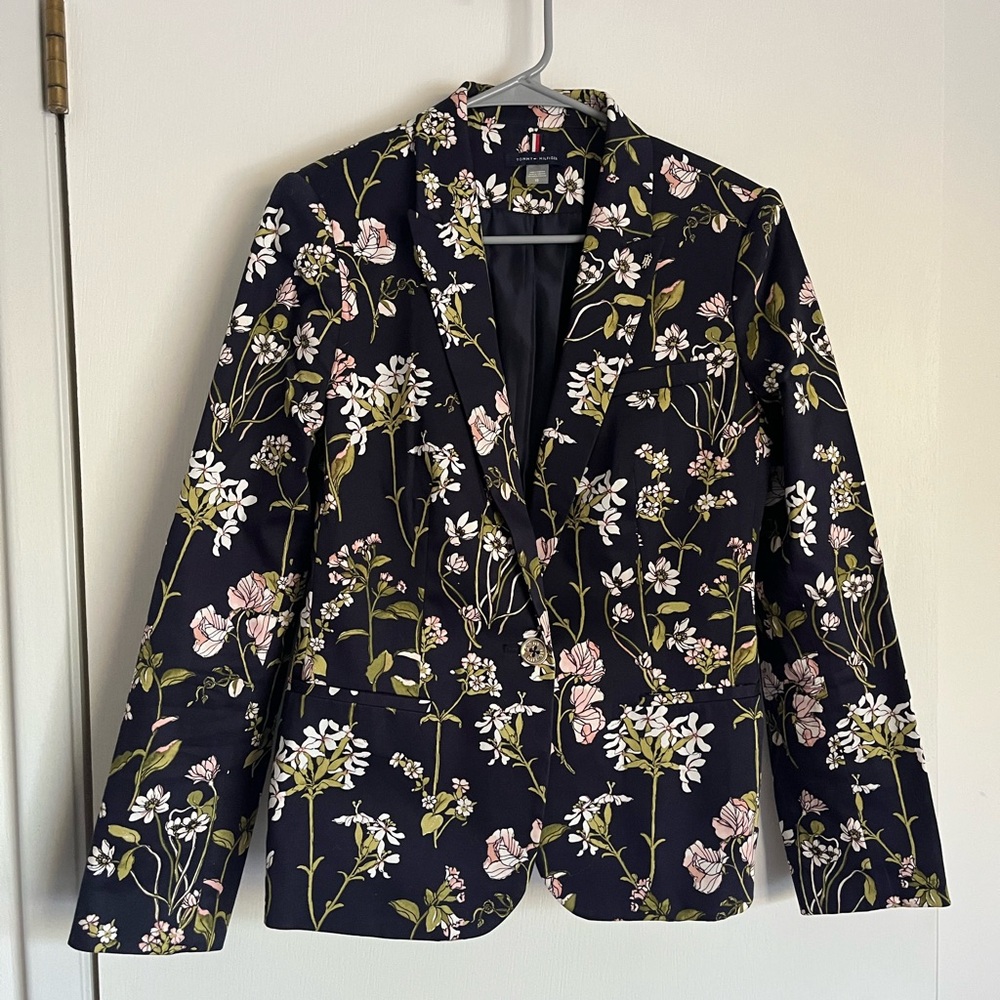 Tommy Hilfiger Navy Floral Blazer